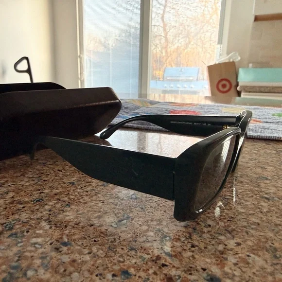 Coach Dark Green Rectangular Sunglasses - Picture 3 of 7
